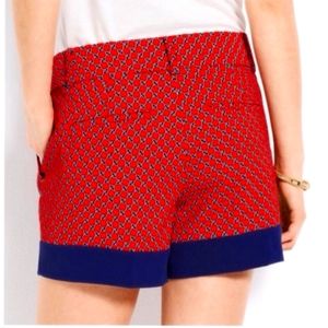 Ann Taylor Red & Blue Nautical shorts NEW! size 8P